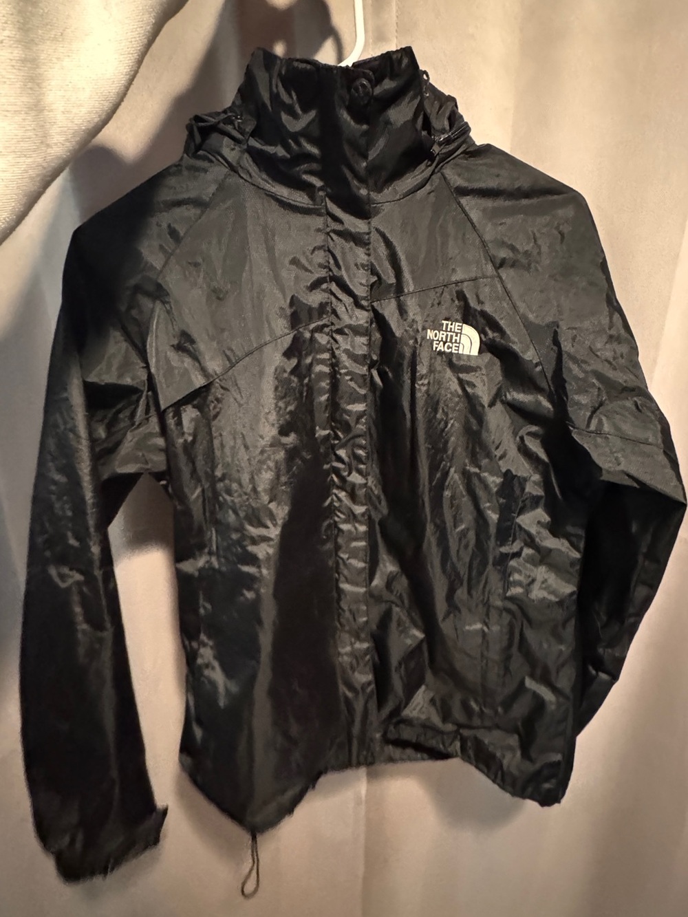 The North Face Black Hooded Windbreaker / Rain Jacket